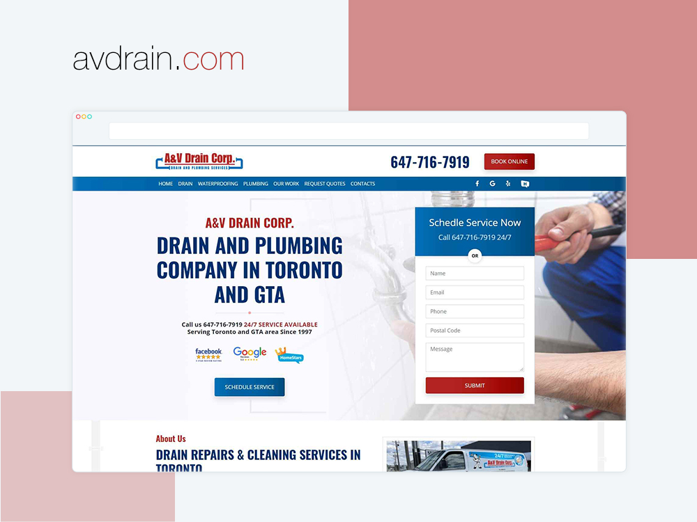 Avdrain - Html5 Modern Plumbing Website