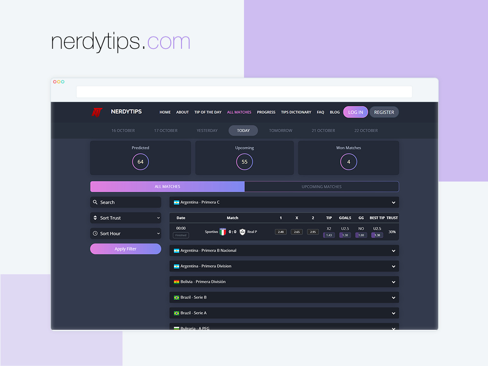Nerdytips - Html5 football Predictor Website