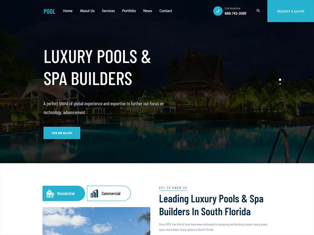 Pool and SPA Builders Company (Wordpress)