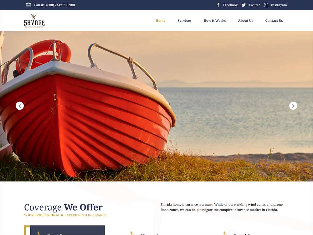 Savage - Marine Insurance Company Website