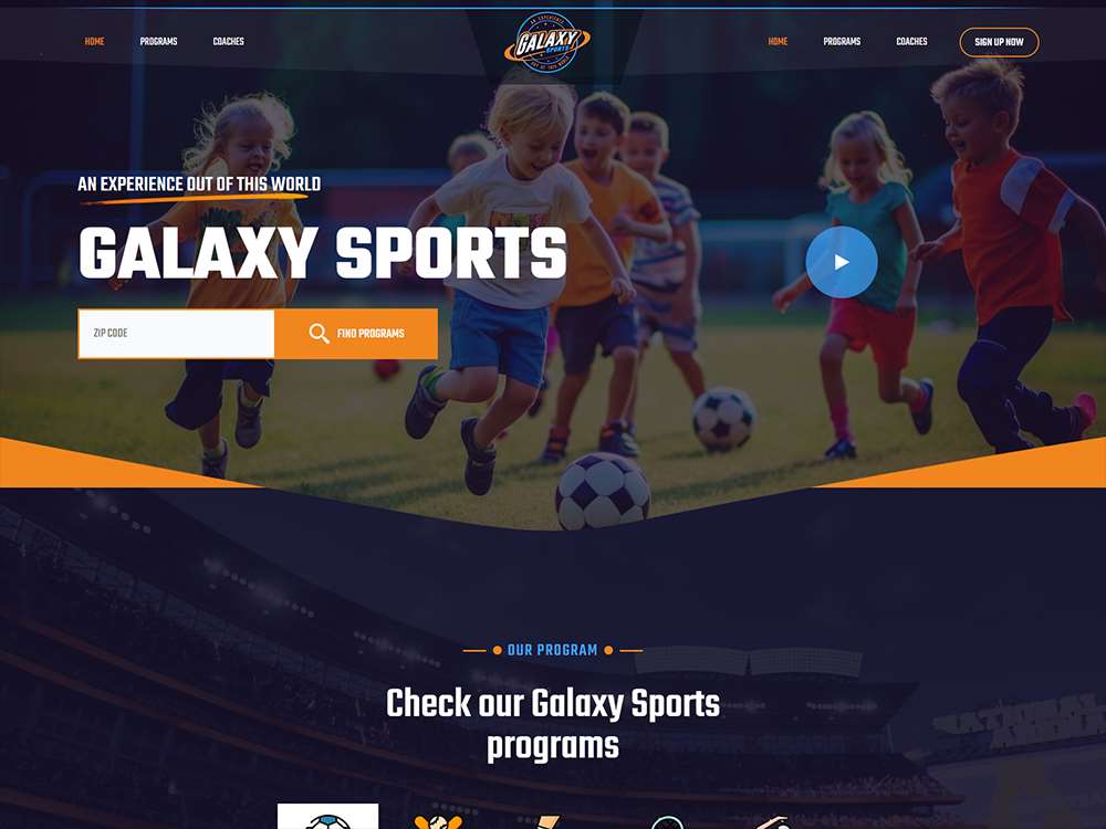 Galazy Sports - Kids Sports Company (Wordpress)